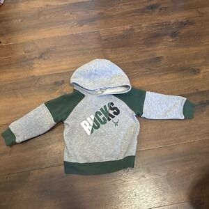 Milwaukee Bucks NBA Hoodie Sweatshirt Pullover Youth Kids Green Boys Small 3T